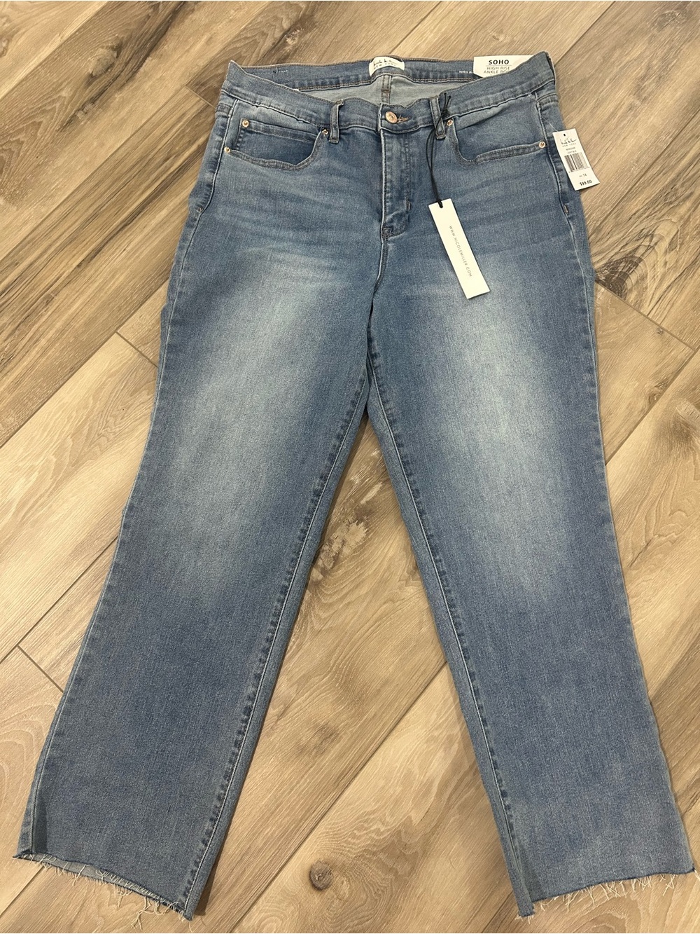 Nicole Miller Light Blue Cropped Straight Jeans